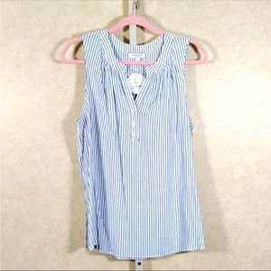 Andree by Unit navy stripe sleeveless blouse L